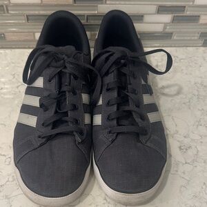 Adidas Men's Daily 3.0 Charcoal and White Sneakers